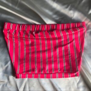 Bright Pink Strapless Top